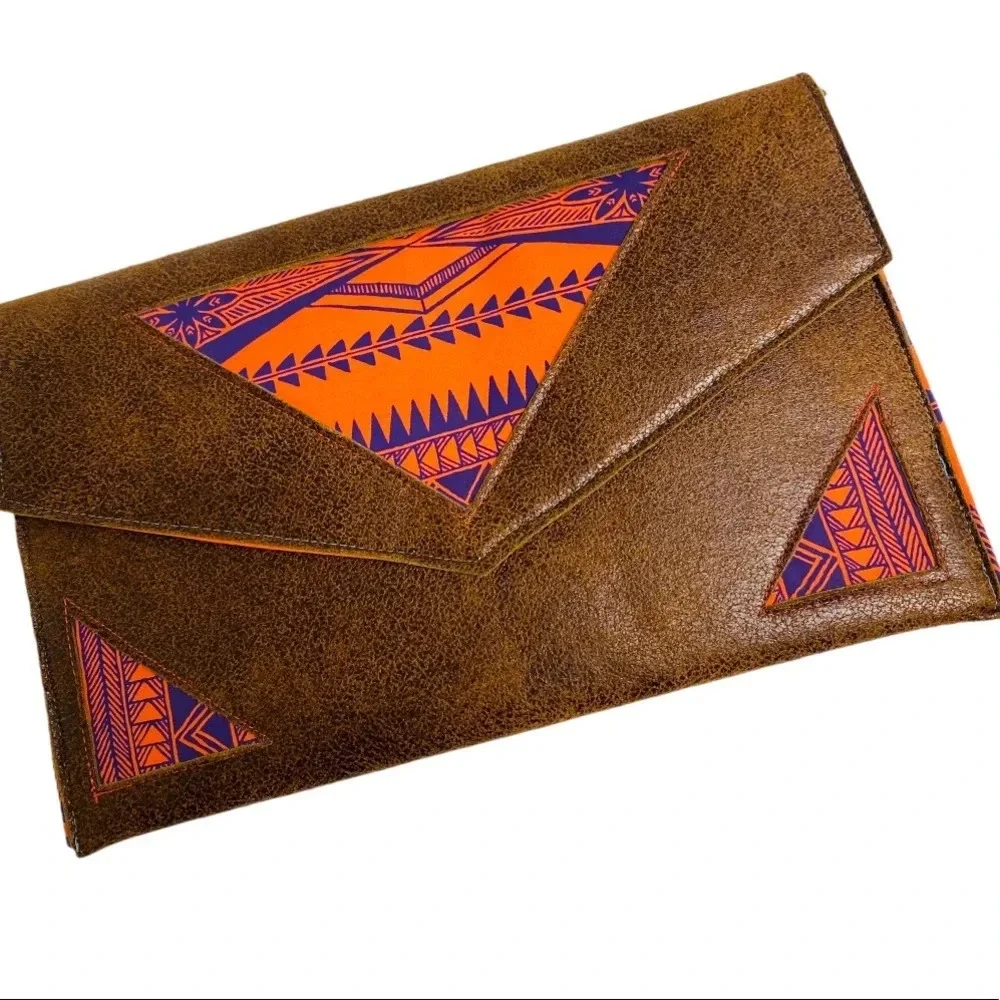 🌟NEW Southwestern Envelope Accent Clutch Bag Purse Removable Chain